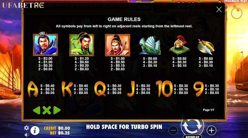 รีวิวสล็อต 3 Kingdoms เว็บ สล็อต ตารางจ่าย